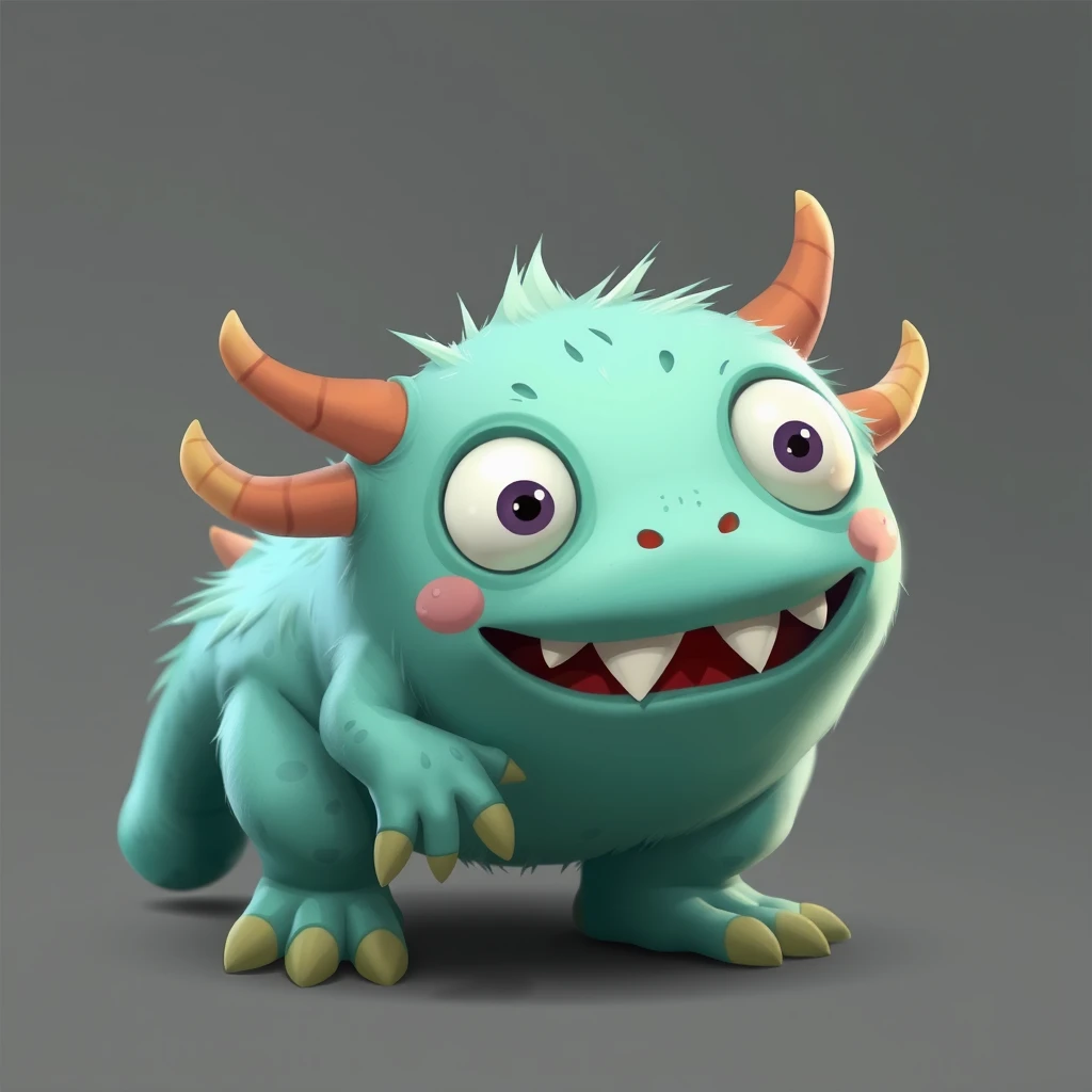 a 2d,cute monster(down angle) - Image