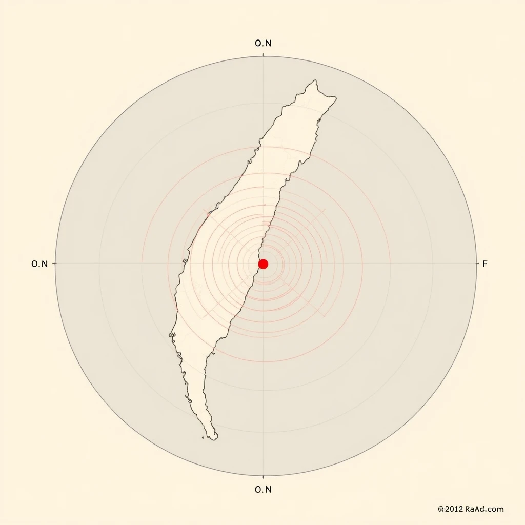 "Taiwan earthquake schematic, Taiwan is shaking from the tremor." - Image