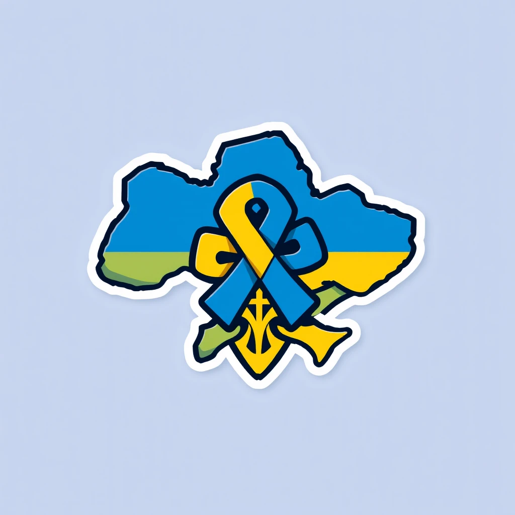 Ukraine logo combined with autism logo