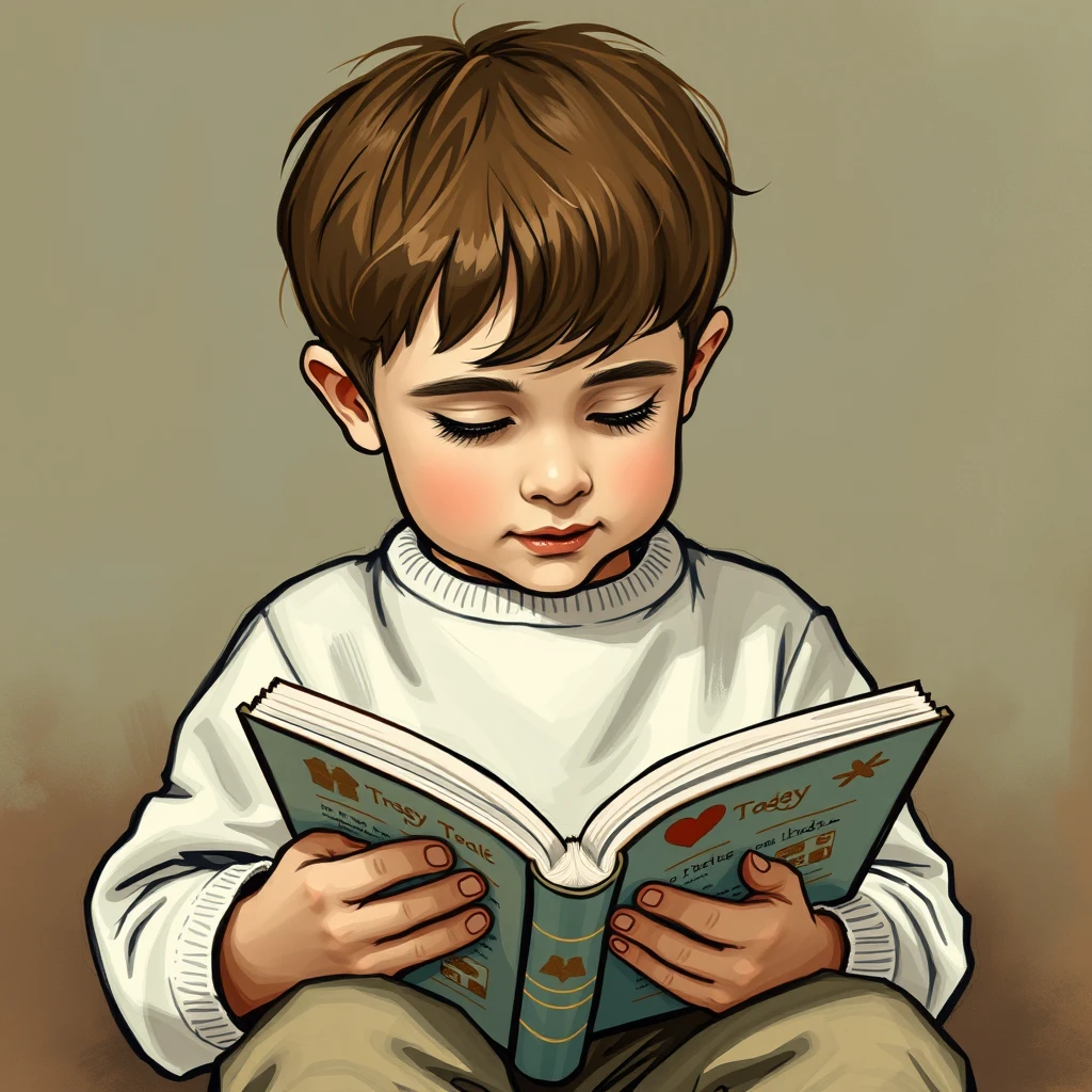 A little book boy. - Image