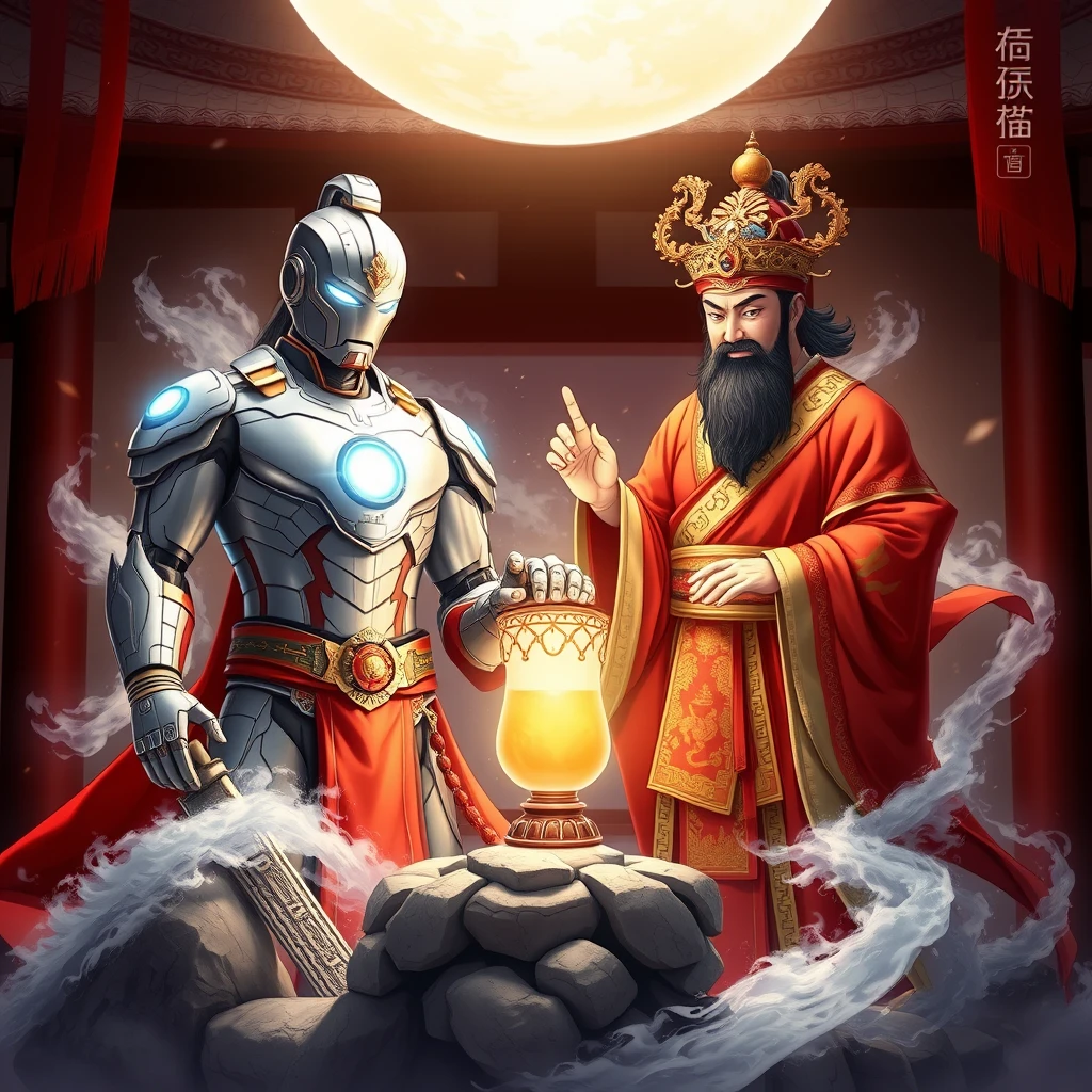 Iron Man and Journey to the West Tang Sanzang are together