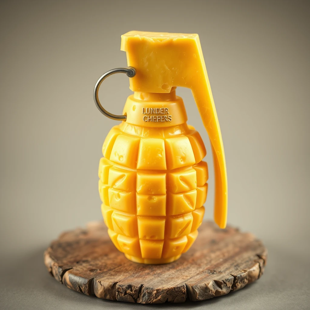 a grenade made from cheese. - Image