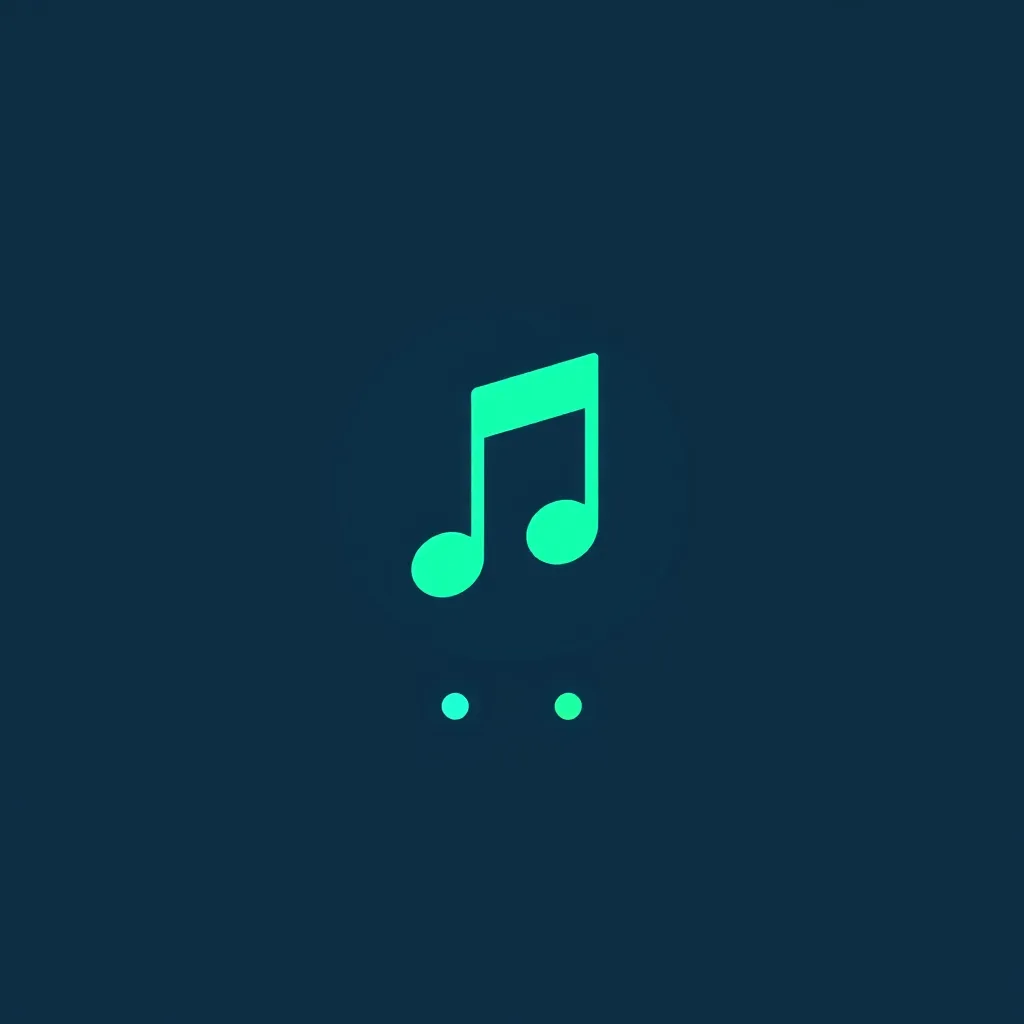 flat svg icon, music player, signal, green and blue, simple glyphs - Image