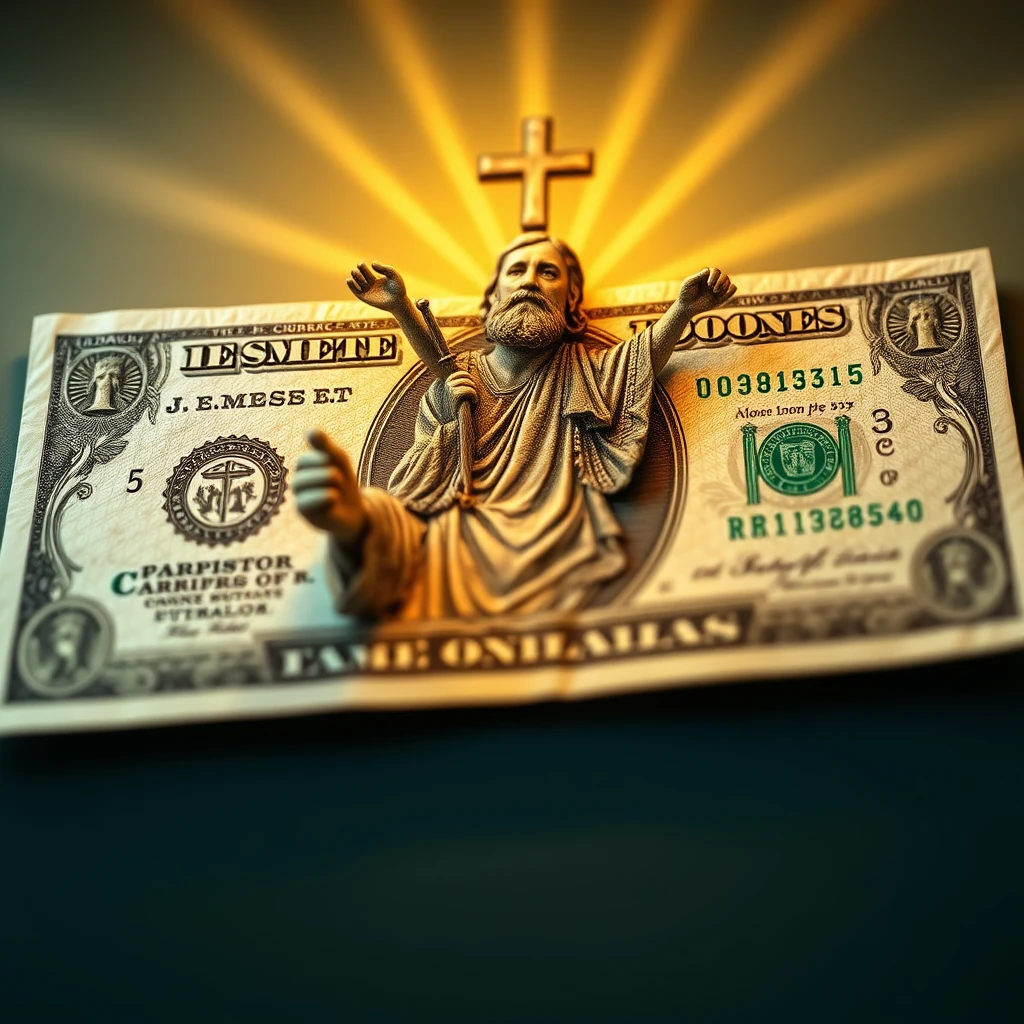 Highly detailed fictitious religious currency note evangelism tract