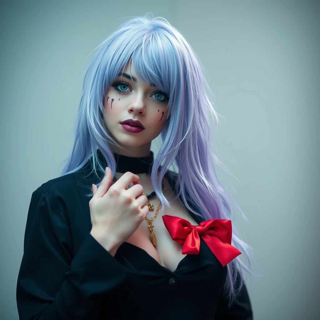 A Instagram egirl cosplayer dressed as Epstein, real life, high details. - Image