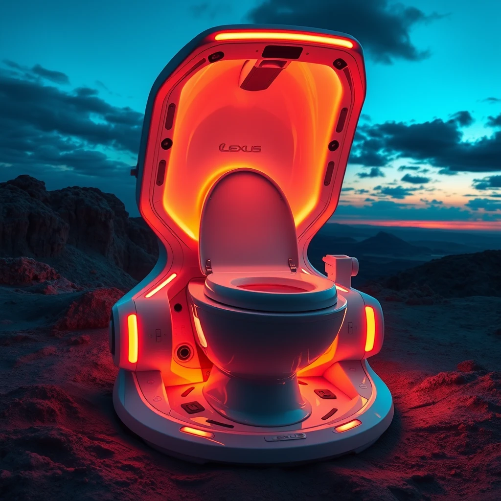 Toilet-shaped spaceship by LEXUS