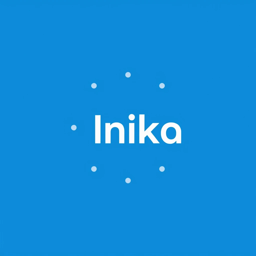 A simple, modern logo for an AI-based e-commerce platform called Inika.