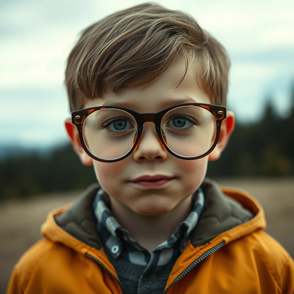 boy with really really really giant glasses - Image