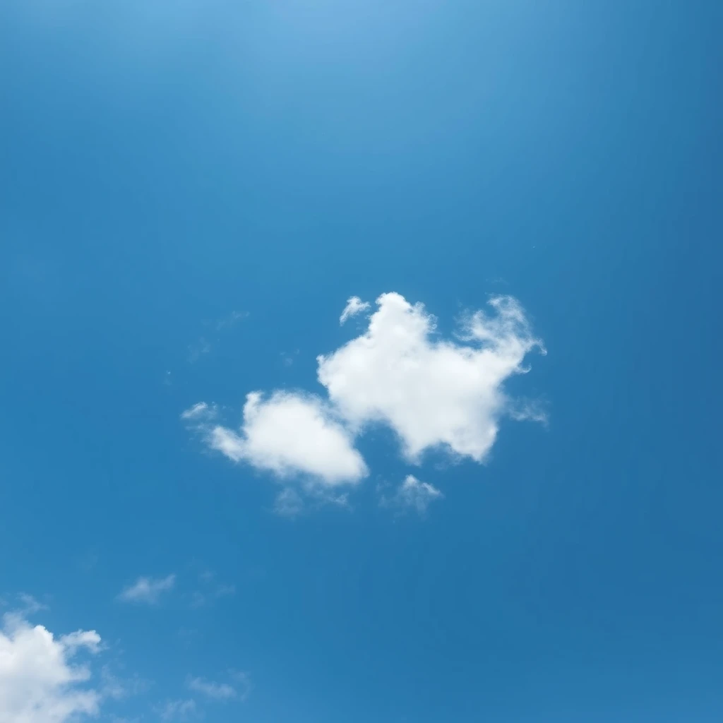 blue sky, wind, summer, white cloud - Image