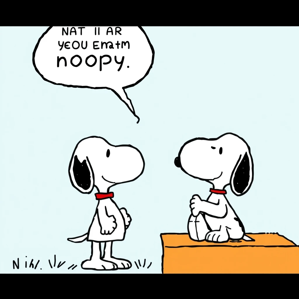 Comic: Snoopy before the exam.