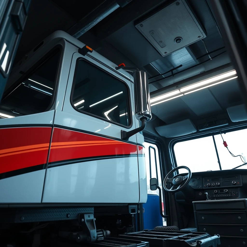 Diesel Truck Repair shop interior - Image