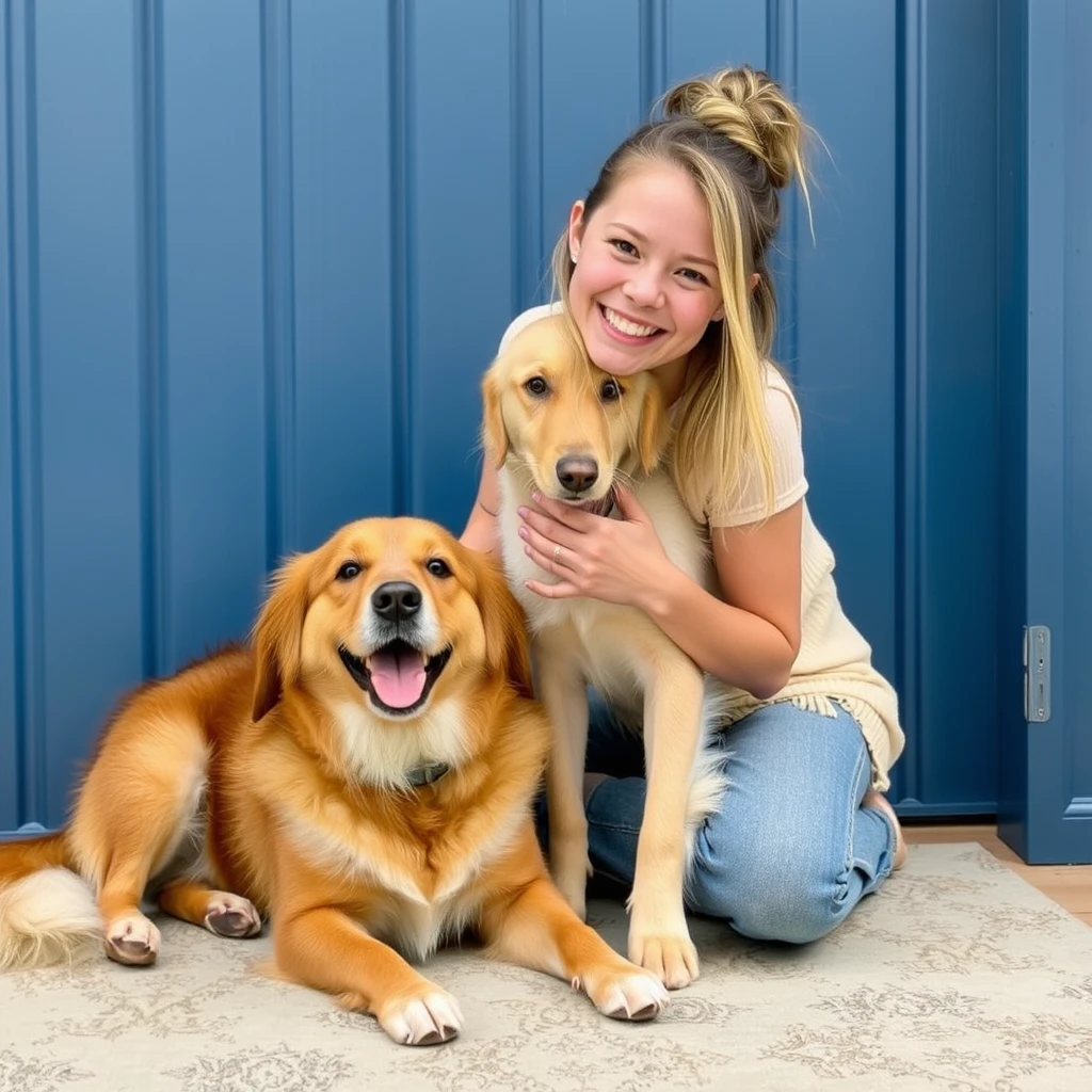 aoni and her dog - Image