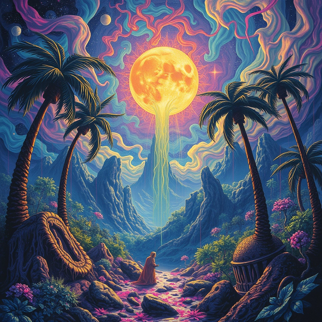 Psychedelic image of death of paradise - Image