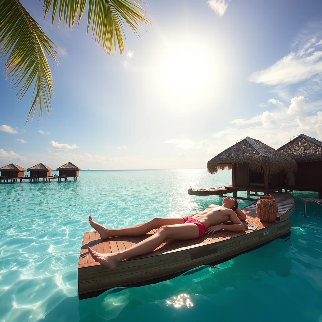 "Sunbathing in the Maldives" - Image