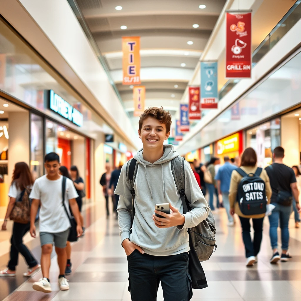 Teen at the mall