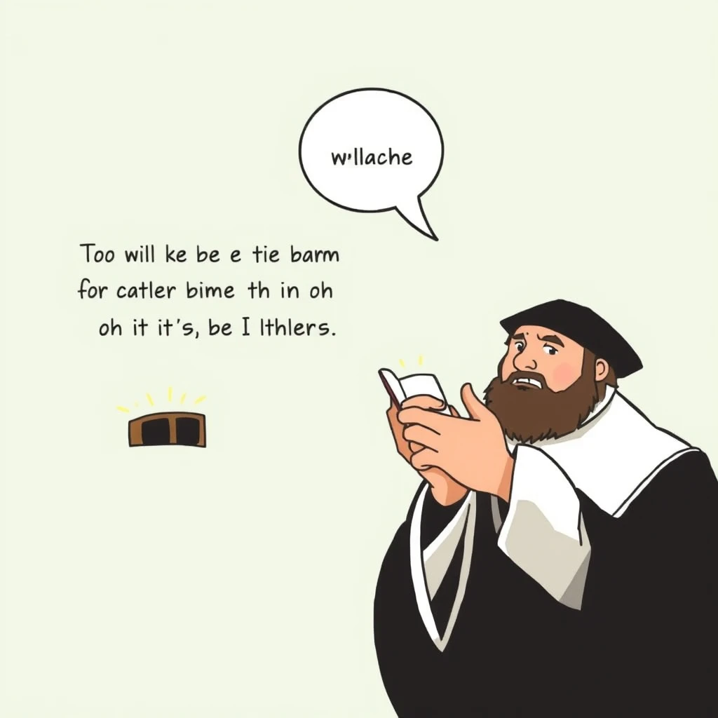 'Create a comic on the topic of life and faith from Martin Luther.'