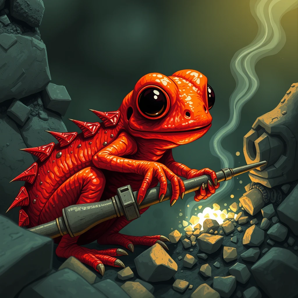 Red Pepe is mining. - Image