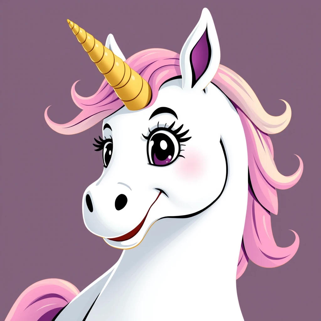 happy unicorn with a turd instead of a horn, smiling, goofy - Image