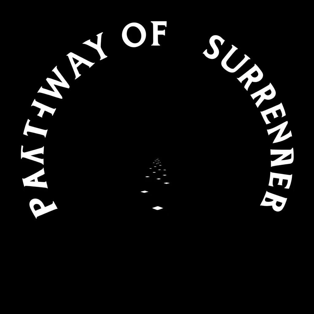 Pathway of Surrender Logo, minimal, black background