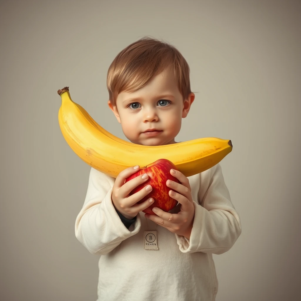 the child of apple with banana - Image