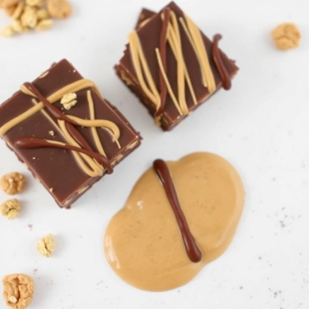 delicious oat milk chocolate peanut butter drizzles organic - Image