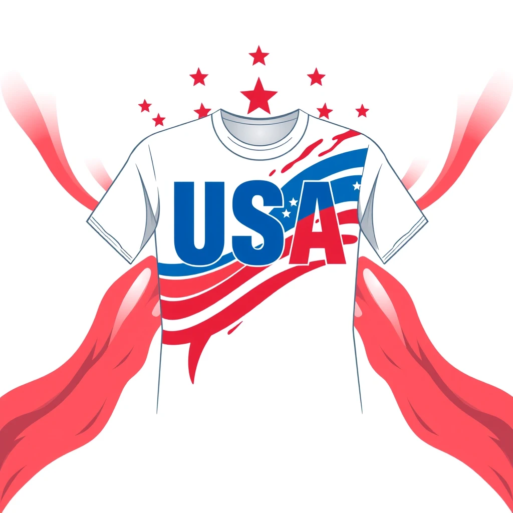 vector, professional tshirt design vector,USA independence day,clean, simple, flat 2d, white background,dpi,hd - Image