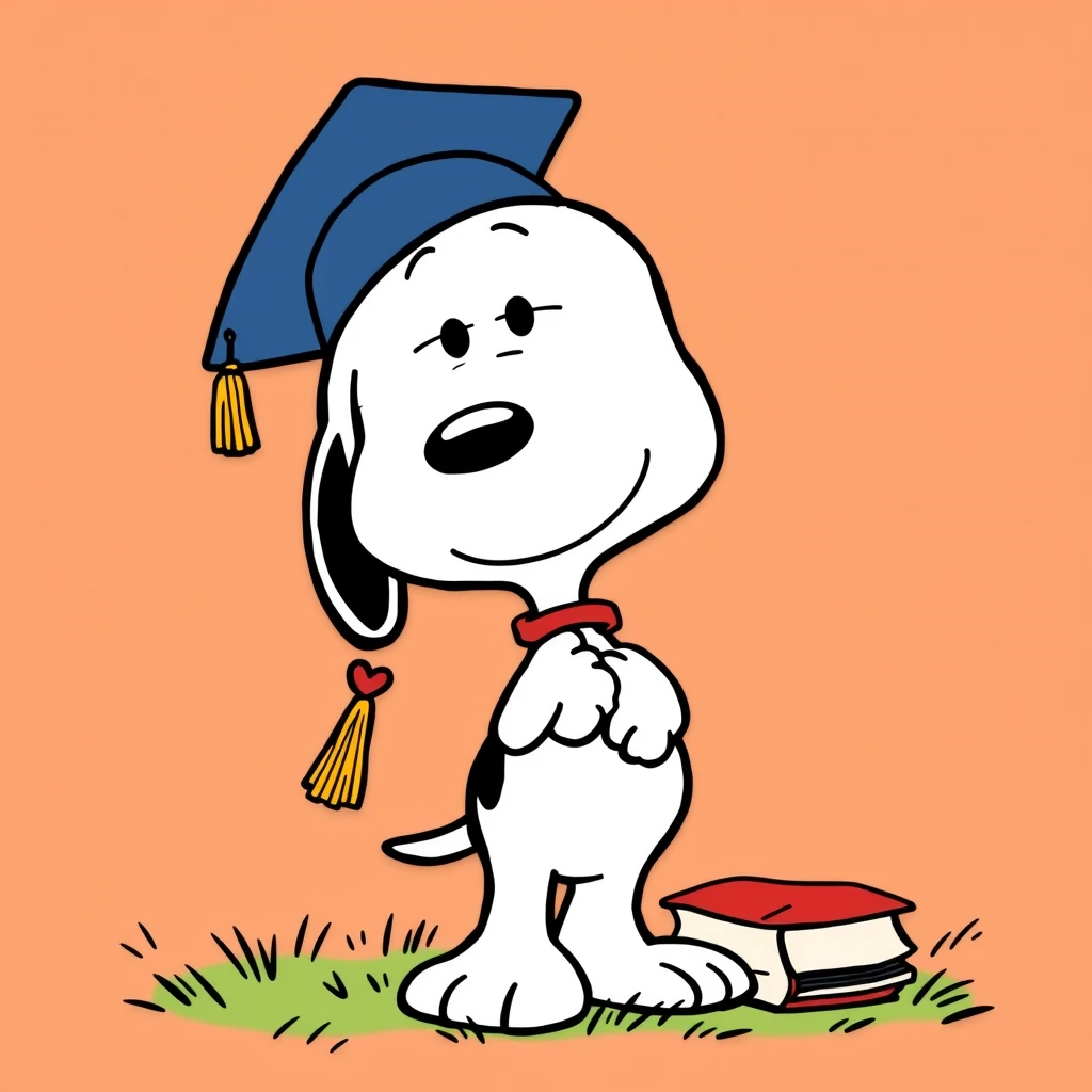 Comic: Snoopy with College Degree