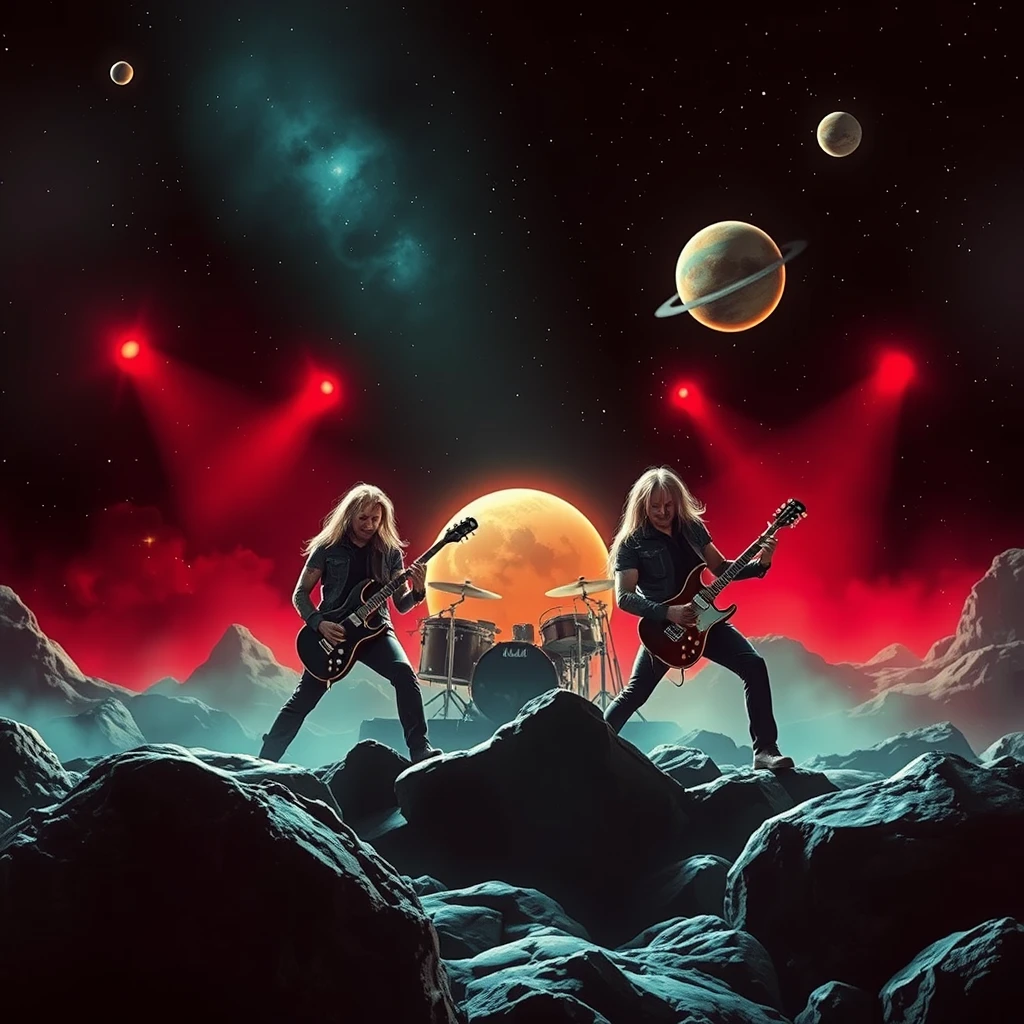 Heavy metal band in space - Image