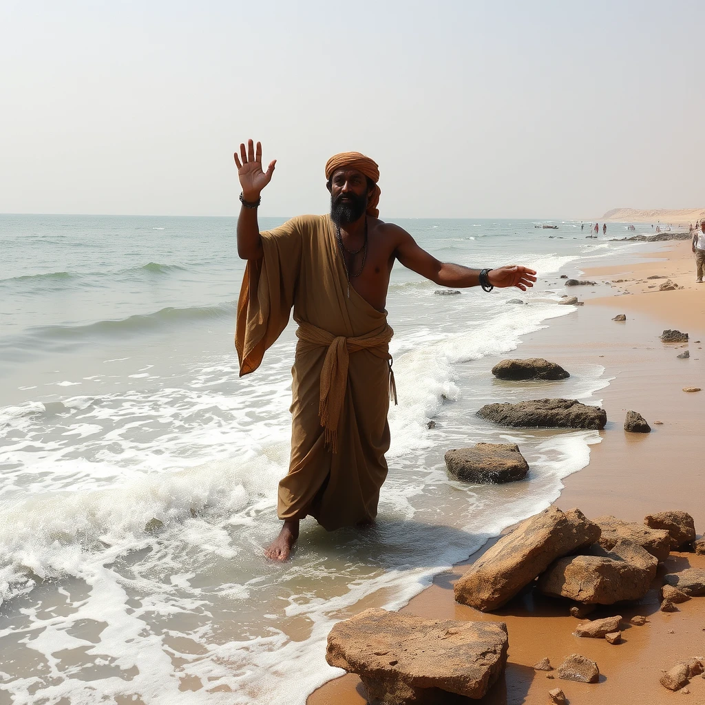 'An ancient Arab man split the sea water into two parts.'