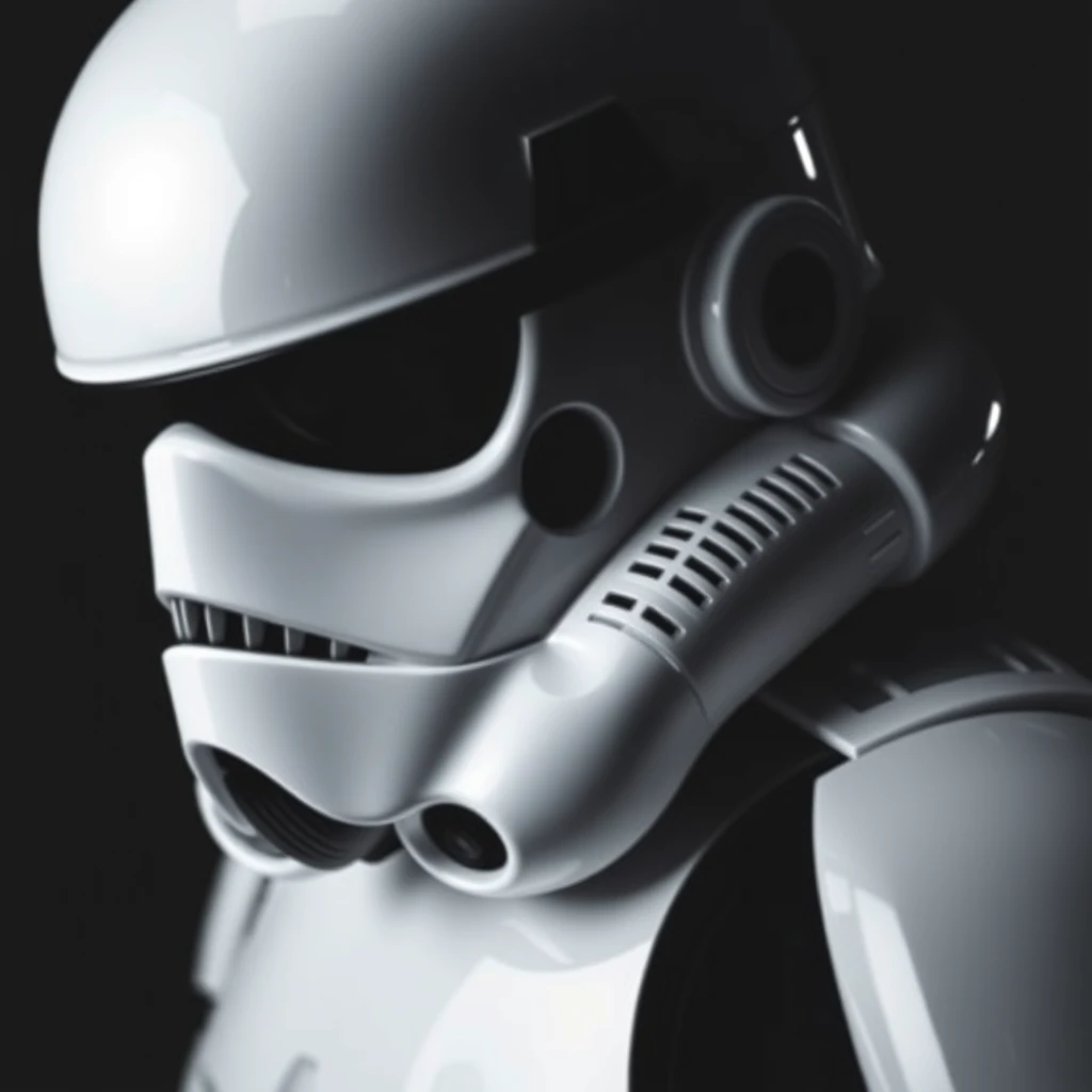 stormtrooper, dark backgroud, head - Image