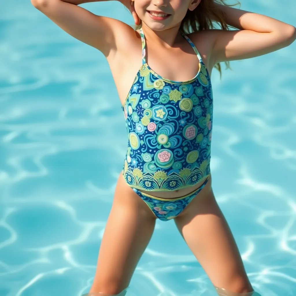 young female girl wearing swimsuit - Image