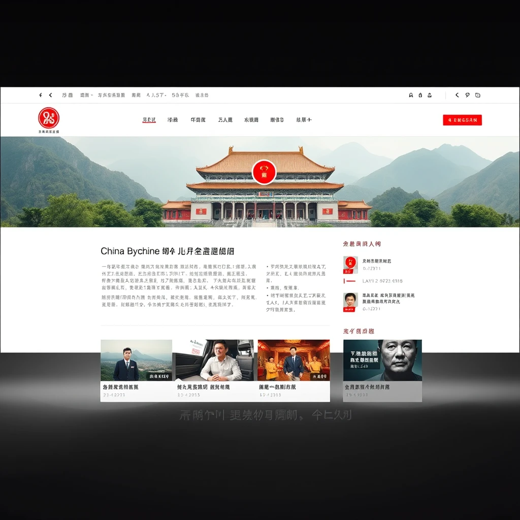 A personal blog website that looks like a Chinese government official website.