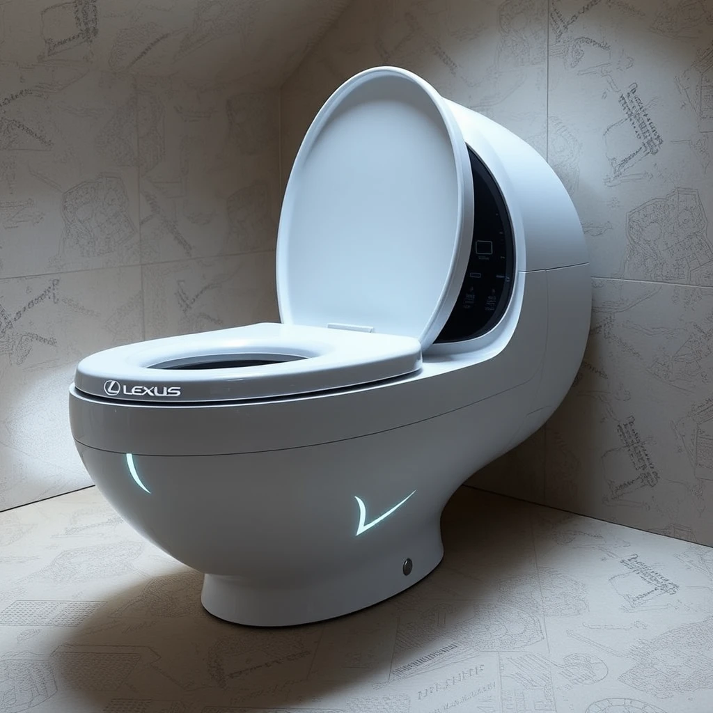 Toilet-shaped spaceship by LEXUS