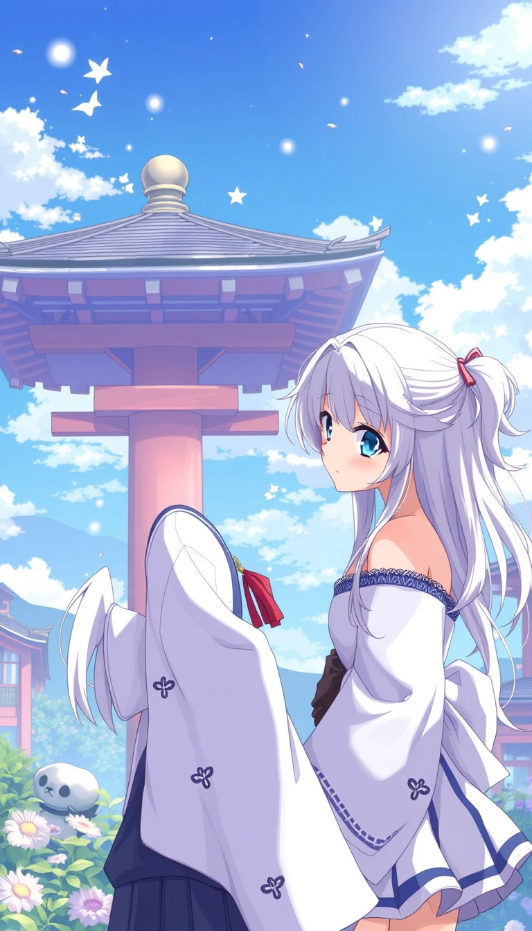 Japan anime wallpapers, cute white hairy girls