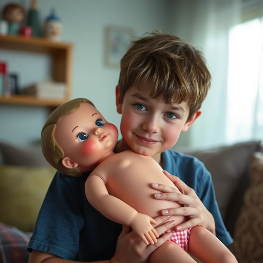 A boy receives the gift of a life-size love doll to help him explore various titillating pleasures. - Image