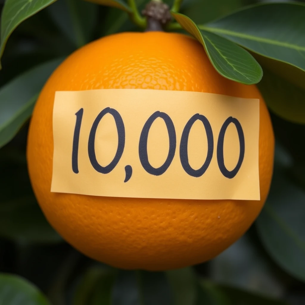 An orange worth 10,000. - Image