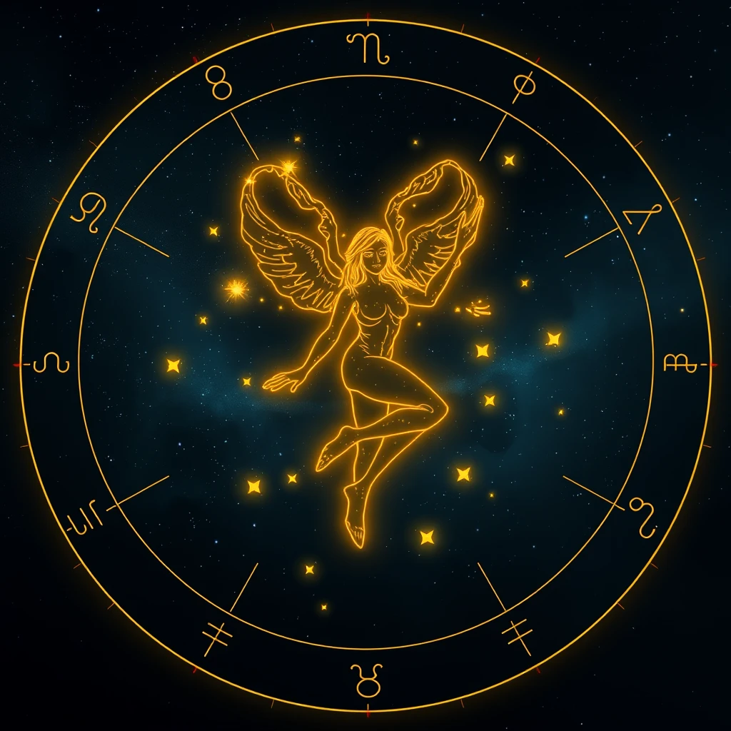 "Virgo constellation chart of the twelve zodiac signs - glowing feeling, mysterious feeling" - Image