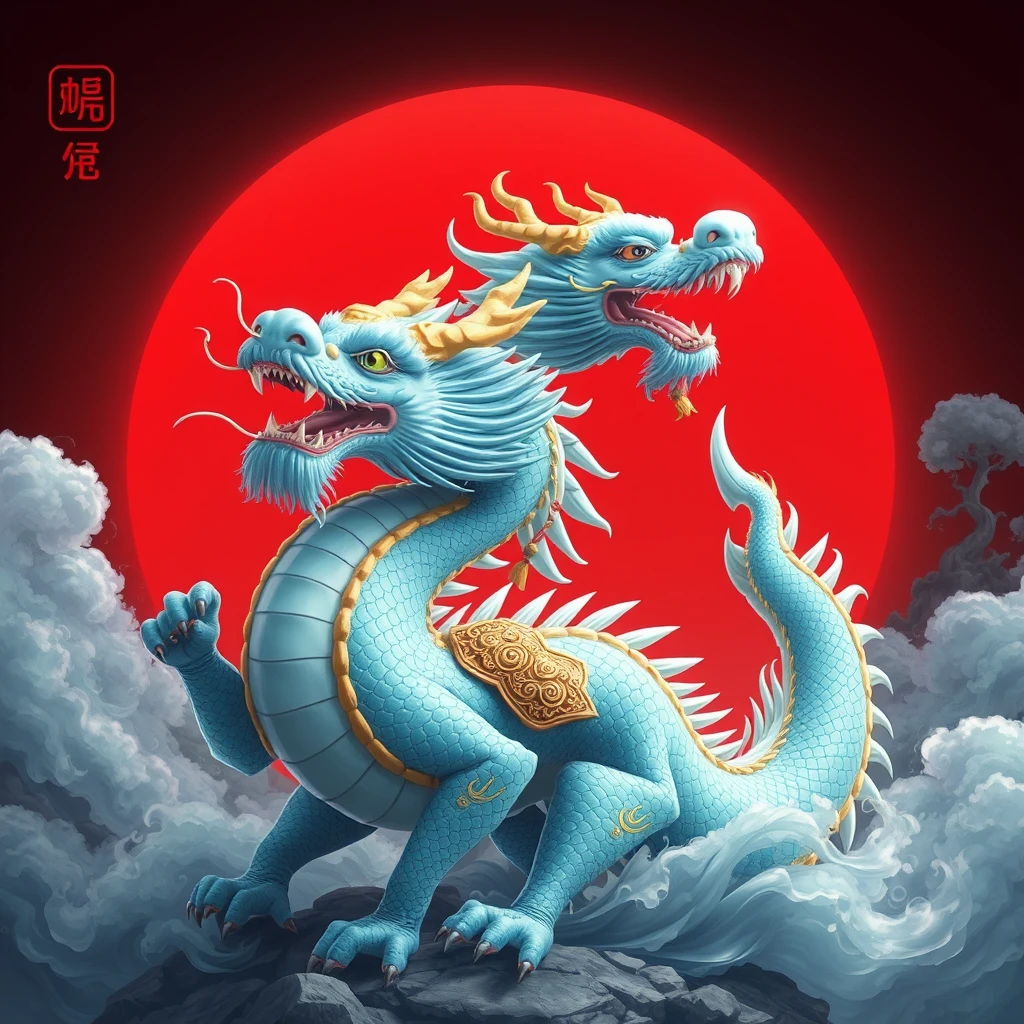 "Shan Hai Jing divine beast, Azure Dragon."