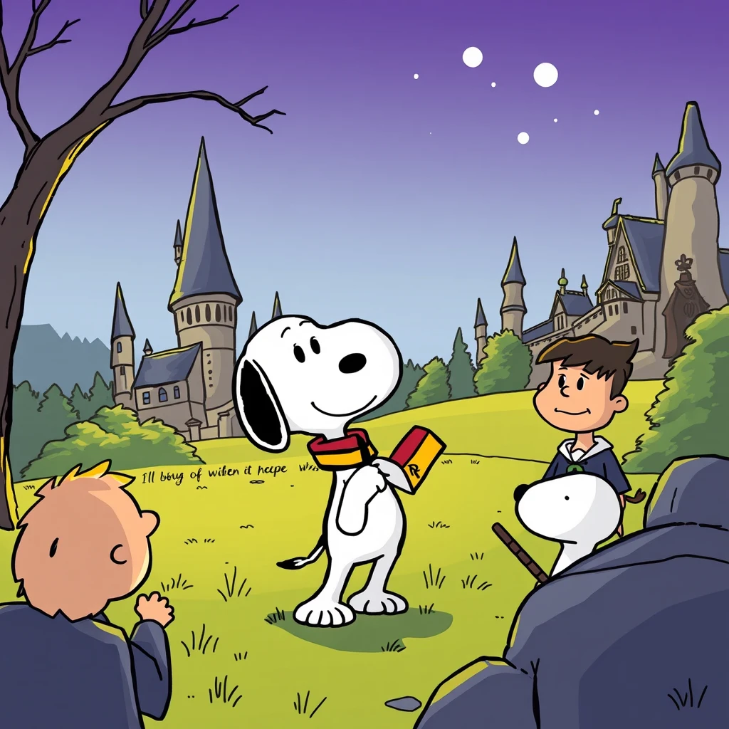 Comic: Snoopy in Hogwarts