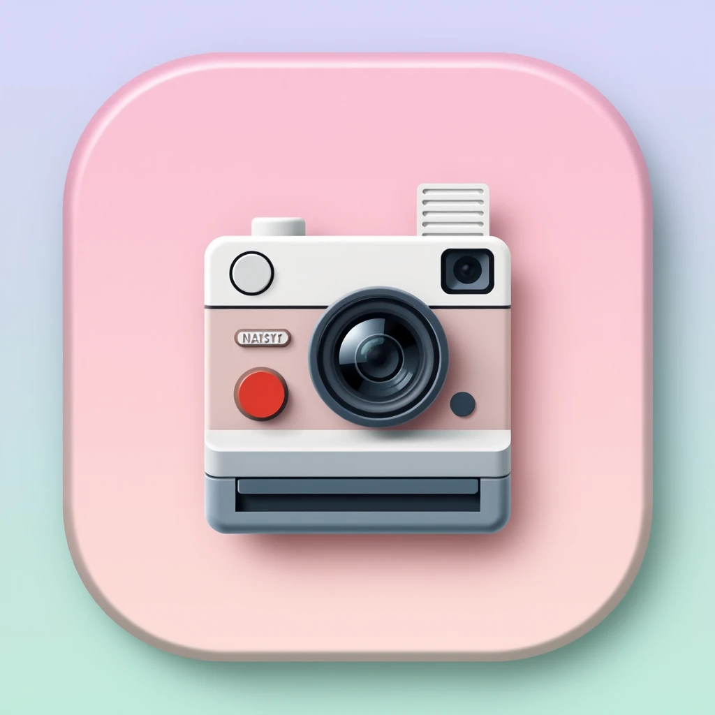 an app icon with polaroid camera