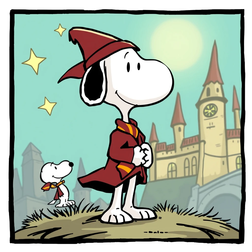 Comic: Snoopy in Hogwarts