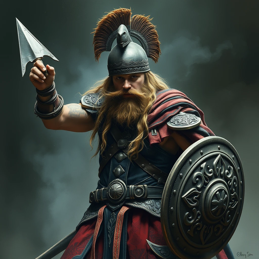 A picture of a Celtic warrior