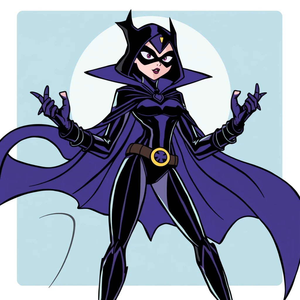 Raven from Teen Titans, DC Comics style.