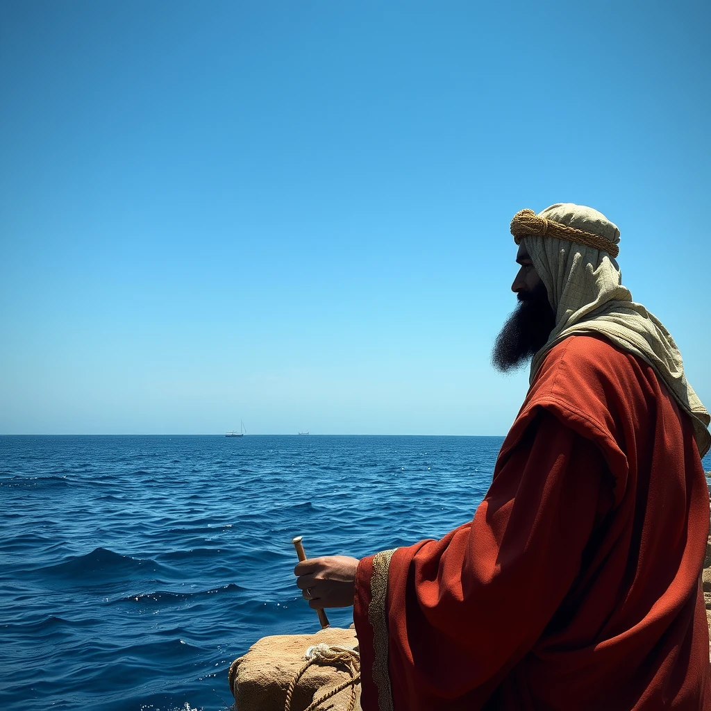 An ancient Arab man split the sea into two parts.