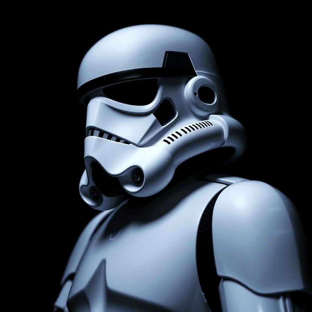 stormtrooper, dark backgroud, head