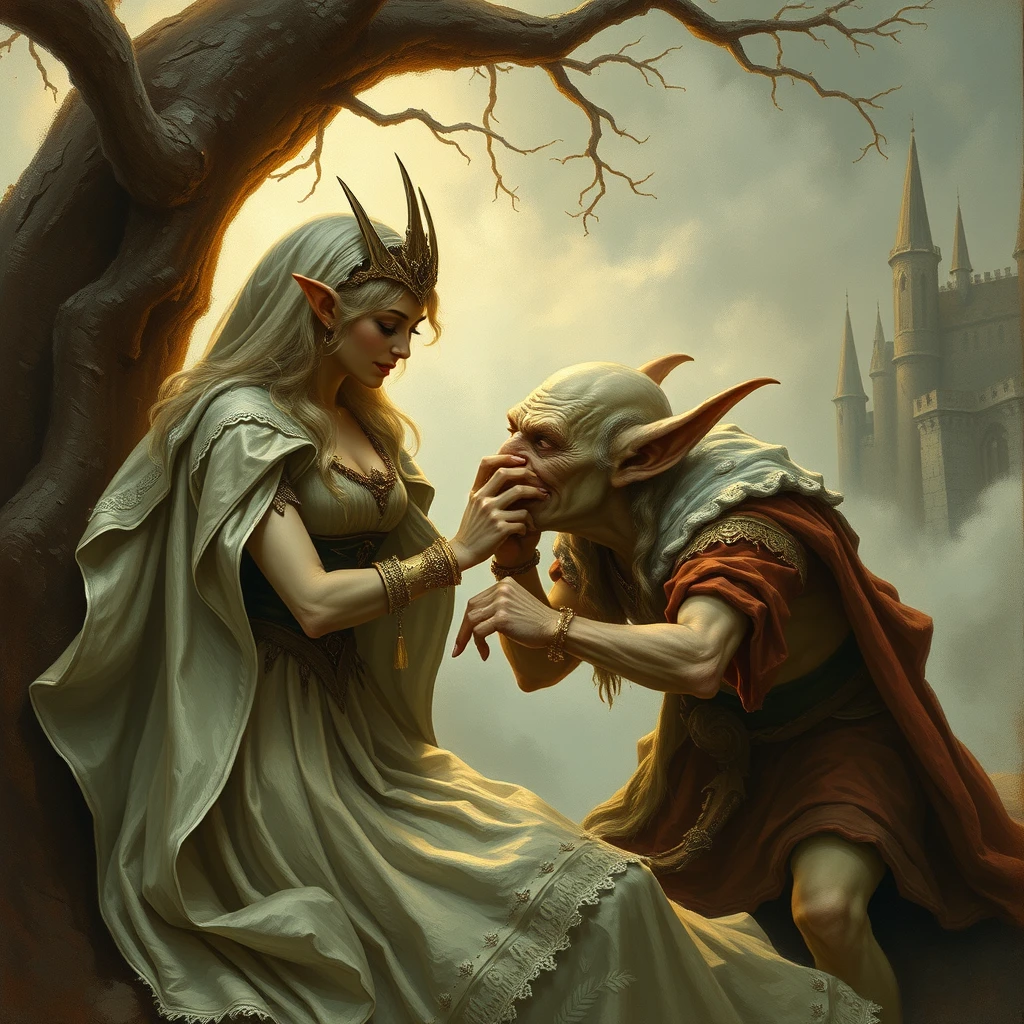 A goblin raping a princess. - Image