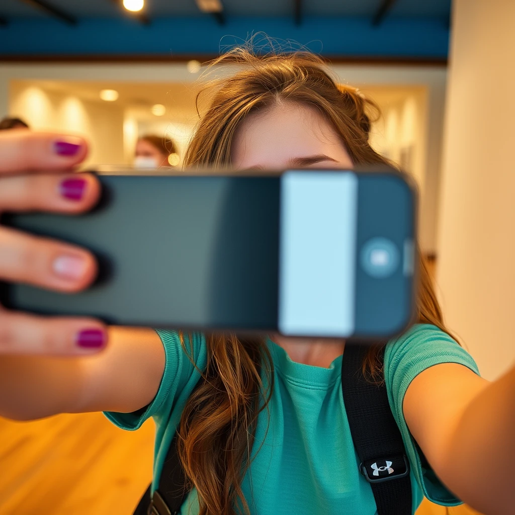 girl taking a selfie - Image