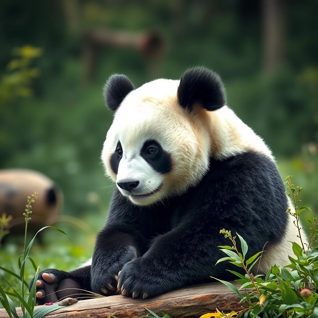 A lovely giant panda.