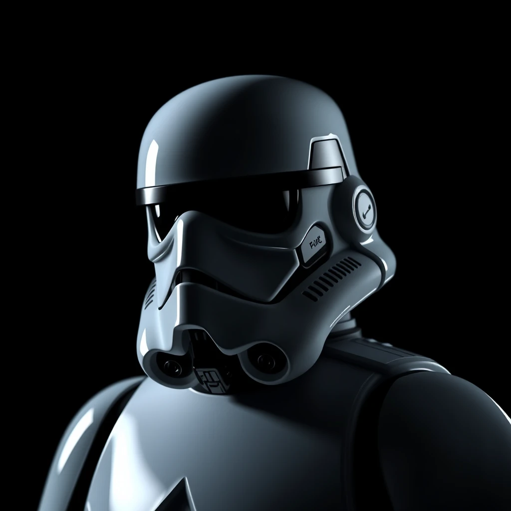 stormtrooper, dark backgroud, head