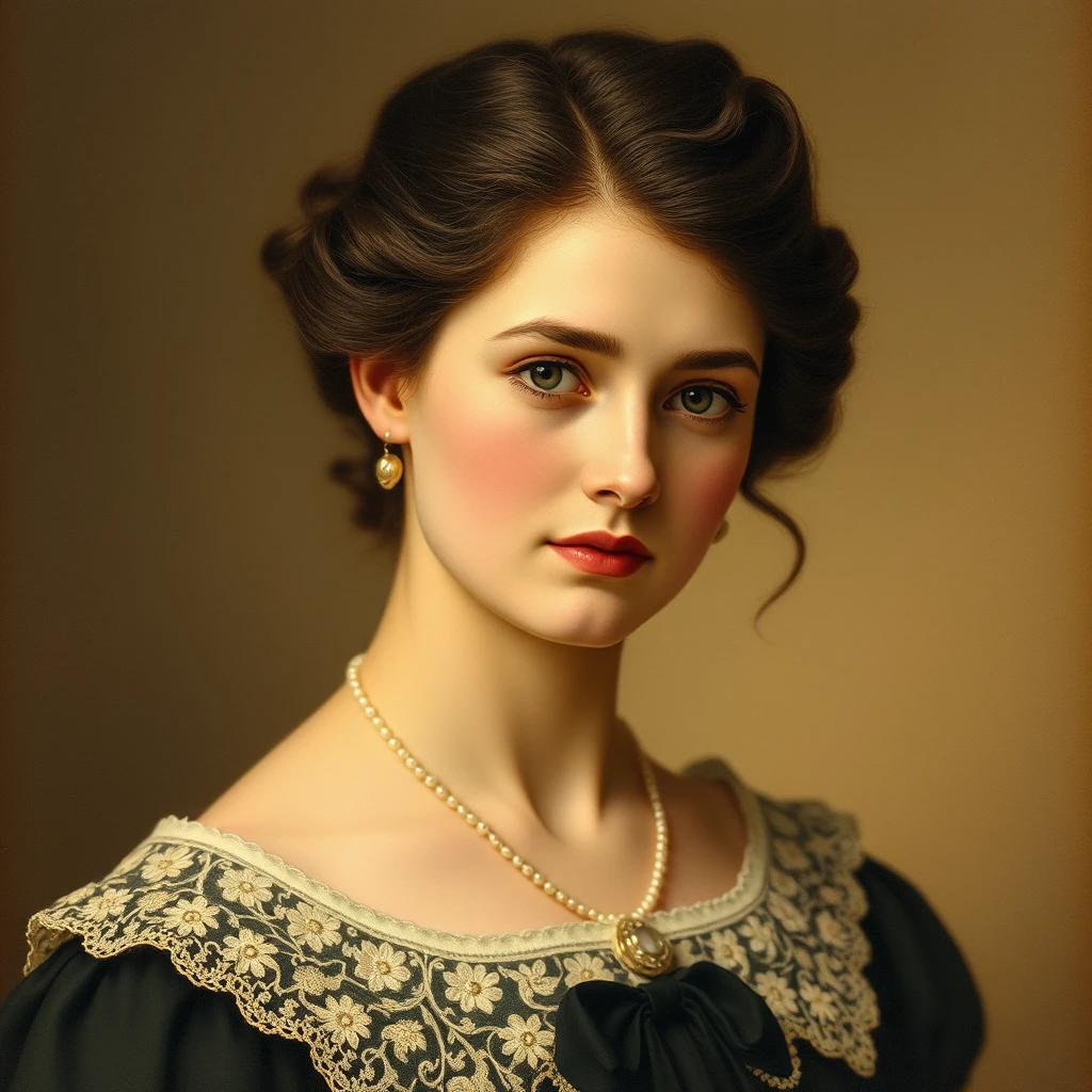 19th century woman portrait Gibson girl